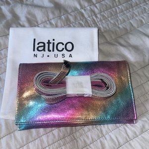 New Latico wallet with removable crossbody straps.